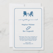 Adirondack Chairs Wedding Announcement 招待状 (正面)