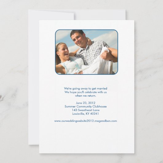 Adirondack Chairs Wedding Announcement 招待状 (裏面)