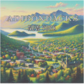 Adirondack Mountains New York 3インチビニールステッカー シール (正面)