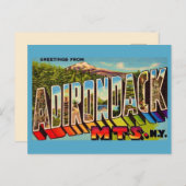 Adirondack Mountains Vintage Postcard ポストカード (正面/裏面)