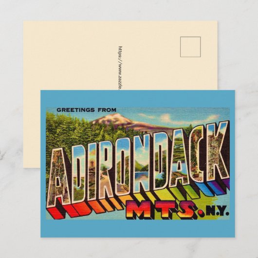 Adirondack Mountains Vintage Postcard ポストカード (正面/裏面)