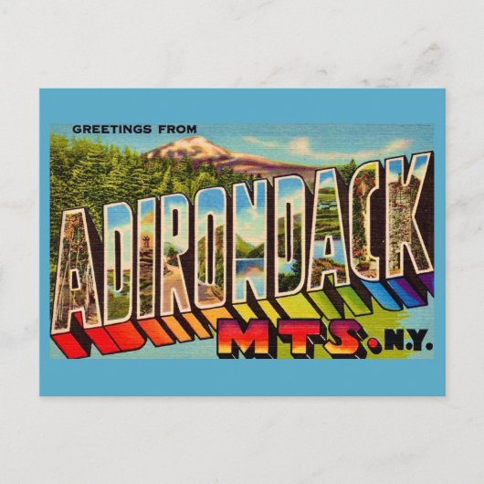 Adirondack Mountains Vintage Postcard ポストカード (正面)