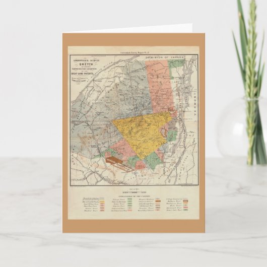 Adirondack Survey Sketch - Verplanck Colvinマップ カード (正面)