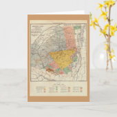 Adirondack Survey Sketch - Verplanck Colvinマップ カード (黄色い花)