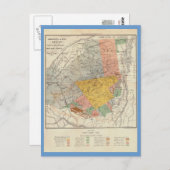 Adirondack Survey Sketch - Verplanck Colvinマップ ポストカード (正面/裏面)