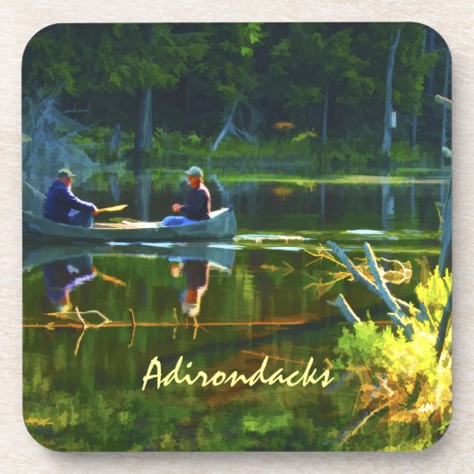Adirondacksでカヌーをこぐこと コースター (正面)