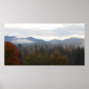 Adirondacksの最も高いピーク山の秋 ポスター