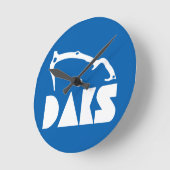 Adirondacksの氷の登山 ラウンド壁時計 (傾斜)