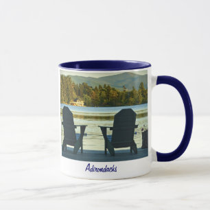 AdirondacksのAdirondackの椅子、NYからの眺め マグカップ