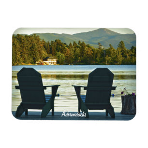 AdirondacksのAdirondackの椅子、NYからの眺め マグネット