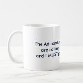 Adirondacksは呼びま-カヤックを漕ぎます マグカップ (左)