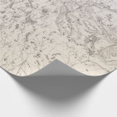 Adirondacksニューヨークのヴィンテージの地図 ラッピングペーパー (角)