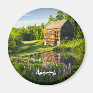 Adirondacks、ニューヨークの春の反射 マグネット