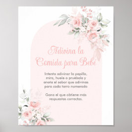 Adivina la comida para Bebe Babe Baby Shower Girl ポスター