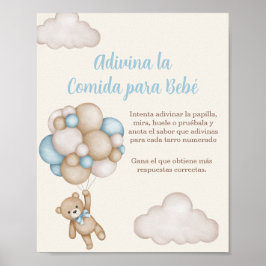 Adivina la comida para Bebe Baby Shower Boy ポスター