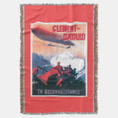 Adjudant Vincenot WWIの飛行船の昇進ポスター スローブランケット (正面縦)