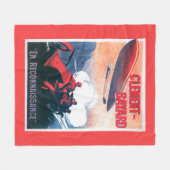 Adjudant Vincenot WWIの飛行船の昇進ポスター フリースブランケット (正面(横))