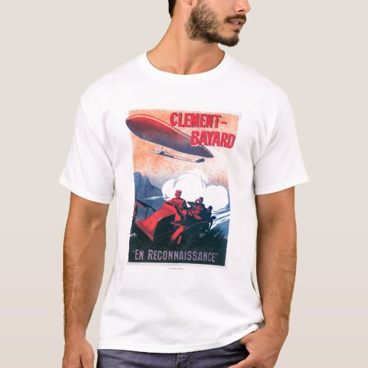 Adjudant Vincenot WWIの飛行船の昇進ポスター Tシャツ (正面)