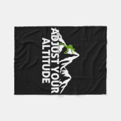Adjust Your Altitude Rock Climbing Adventure  フリースブランケット (正面(横))