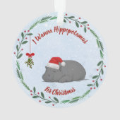 Adjustable "Wanna Hippopotamus For Christmas"  オーナメント (裏面)