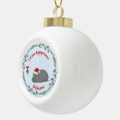 Adjustable "Wanna Hippopotamus For Christmas" セラミックボールオーナメント (右)