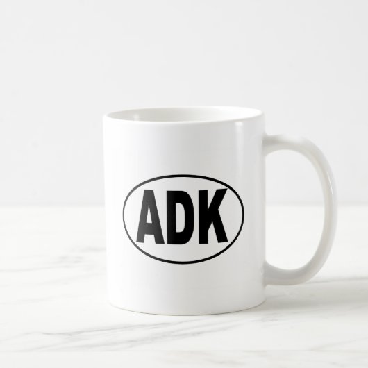 ADKのヨーロッパの楕円形 コーヒーマグカップ (右)