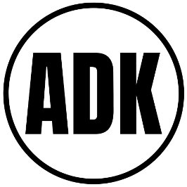ADK – アダック島クラシック丸ステッカー ラウンドシール