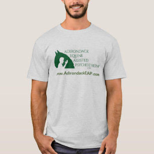 Adk EAPロゴ付きグレーの男性用Tシャツ Tシャツ