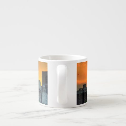 Adlerからのシカゴのスカイラインの眺め エスプレッソカップ (裏面)