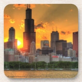 Adlerからのシカゴのスカイラインの眺め コースター (正面)