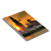 Adlerからのシカゴのスカイラインの眺め ノートブック (右側)