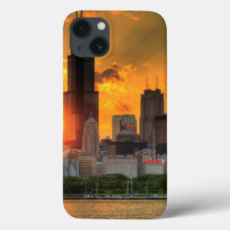 Adlerからのシカゴのスカイラインの眺め iPhone 13ケース