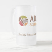 Adlerの学校の曇らされたガラスのマグ2 フロストグラスビールジョッキ (正面左)