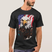 Adler USA Black Background only Tシャツ (正面)