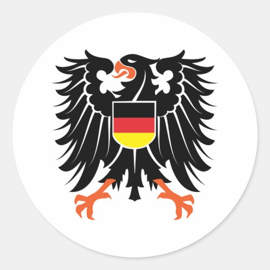 Adler Wappen Deutschland eagle crest Germany ラウンドシール (正面)