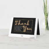 Adminのプロフェッショナル日のブラウンの手紙ありがとう サンキューカード (裏面)
