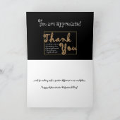 Adminのプロフェッショナル日のブラウンの手紙ありがとう サンキューカード (内部)