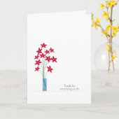 Adminのプロフェッショナル日カード、赤い花 カード (黄色い花)