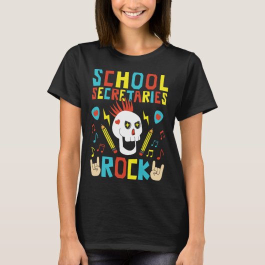 Admin Assistant First Day of School  School Secret Tシャツ (正面)