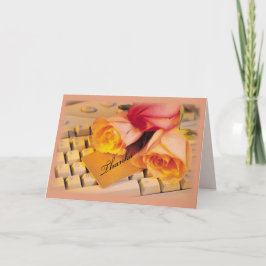 Admin Proコンピュータバラ感謝してい サンキューカード