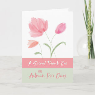 Admin Pro Dayサンキューピンクの花 カード