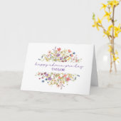 Admin Pro Day Personalize Delicate Wildflowers カード (黄色い花)