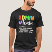 Admin School Assistant Squad Principal Team Admini Tシャツ (正面)