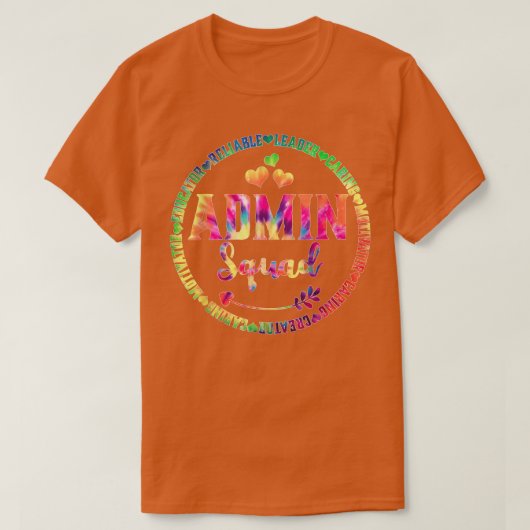 Admin Squad Admin Assistants Office Squad Team Vin Tシャツ (デザイン正面)
