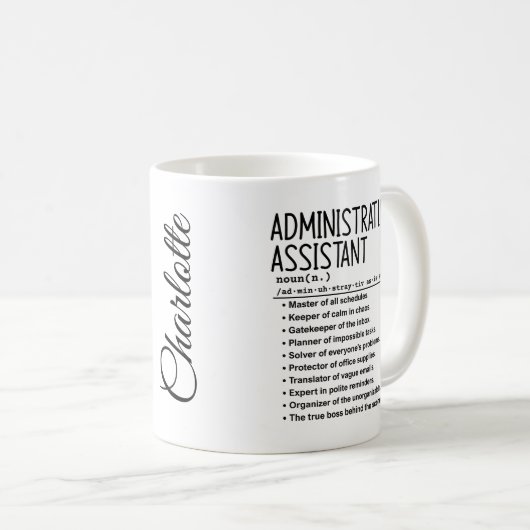 Administrative assistant コーヒーマグカップ (正面右)