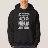 Administrative Assistant Ninja Job Title for Schoo パーカ (正面)