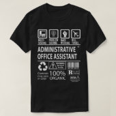 Administrative Office Assistant 数々の-tasking Certi Tシャツ (デザイン正面)