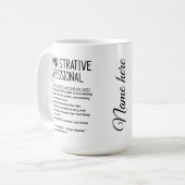 Administrative professional コーヒーマグカップ (正面左)