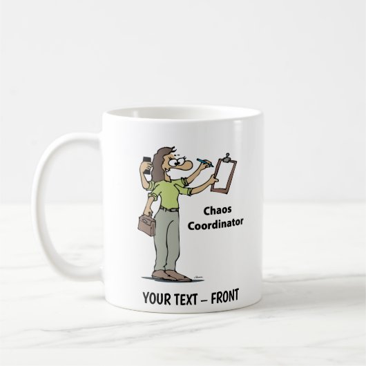 Administrator Cartoon Woman コーヒーマグカップ (左)
