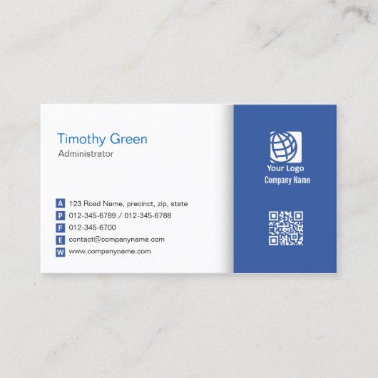 Administrator Finance Managementプロフェッショナル 名刺 (正面)